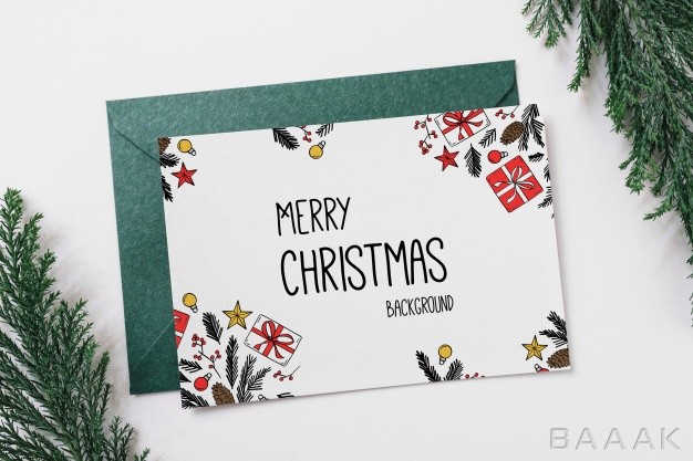 موکاپ-مدرن-Card-envelope-mockup-with-christmas-concept_454918894