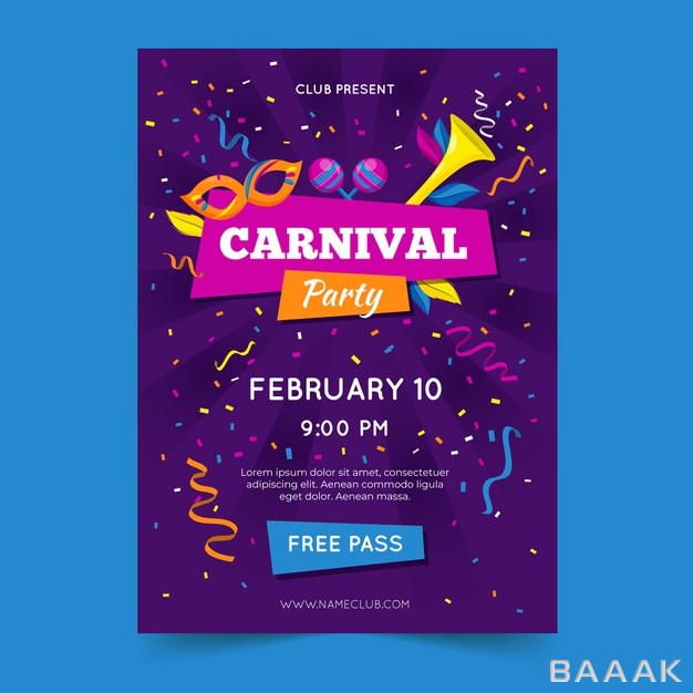 تراکت-مدرن-Carnival-party-flyer-template_447468657