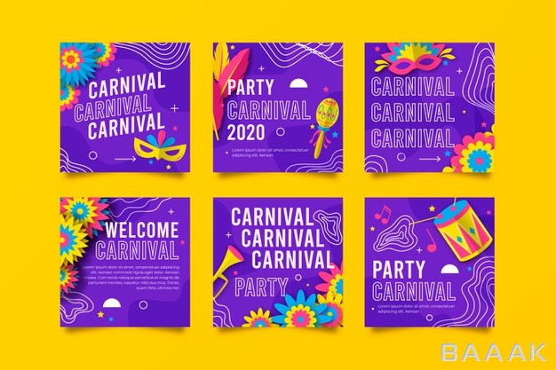 اینستاگرام-مدرن-Carnival-party-instagram-post-collection_322316840
