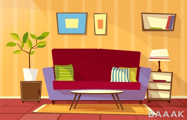 پس-زمینه-خاص-و-مدرن-Cartoon-living-room-interior-background-template-cozy-house-apartment-concept_145846852