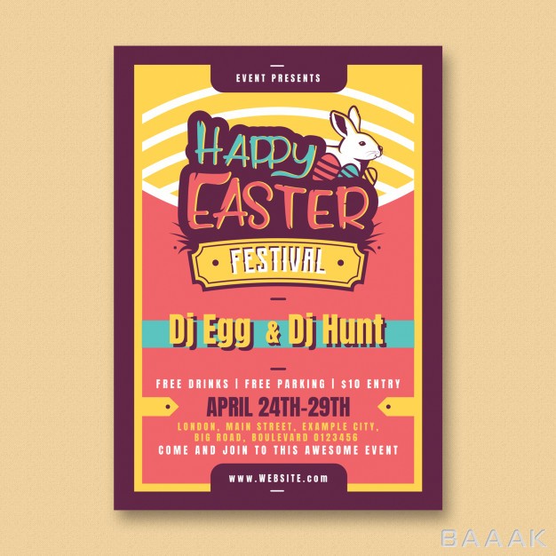 تراکت-جذاب-و-مدرن-Easter-party-flyer-template_363851569