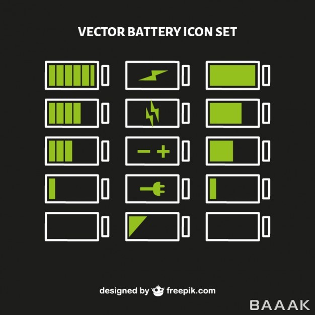 آیکون-مدرن-و-جذاب-Battery-level-icon-set_952200738