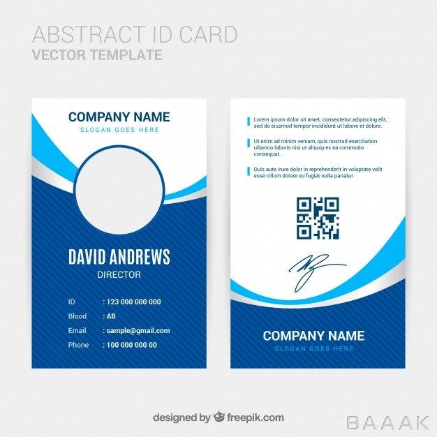 کارت-ویزیت-زیبا-و-خاص-Abstract-id-card-template-with-flat-design_941842662