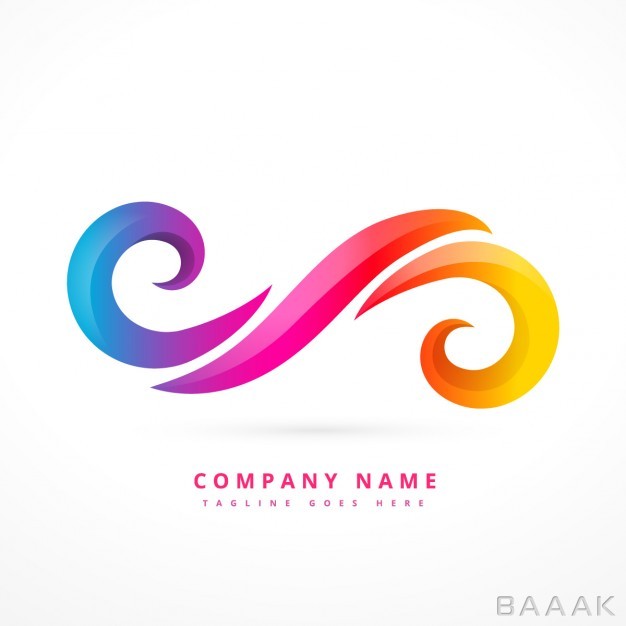 لوگو-مدرن-Abstract-logo-made-with-colorful-swirls_822217