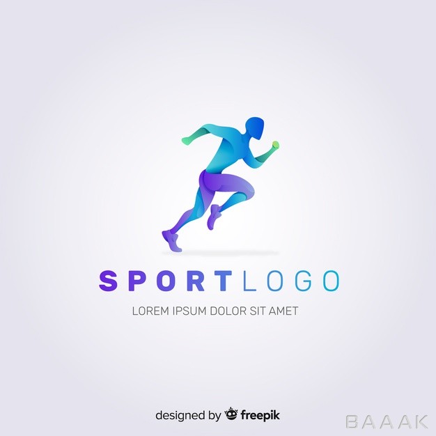 لوگو-خلاقانه-Abstract-silhouette-sport-logo-flat-design_4937824