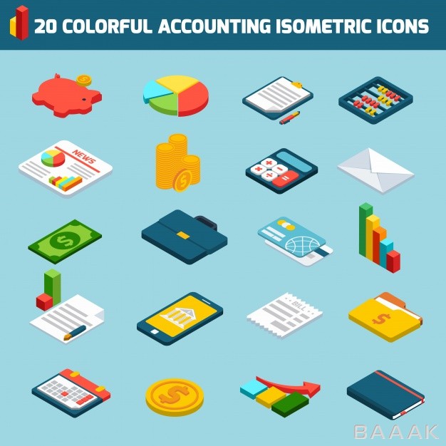 آیکون-پرکاربرد-Accounting-isometric-icons-collectio_482580980