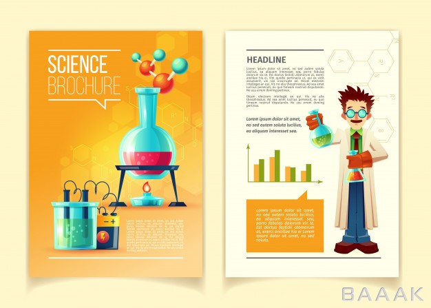 بروشور-زیبا-و-خاص-Science-brochure-template-front-back-side-educational-leaflet_400335683