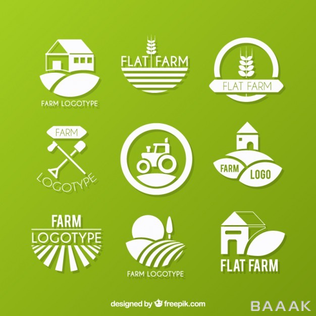 لوگو-خاص-و-خلاقانه-Ecologic-farm-logotype-collection_847825