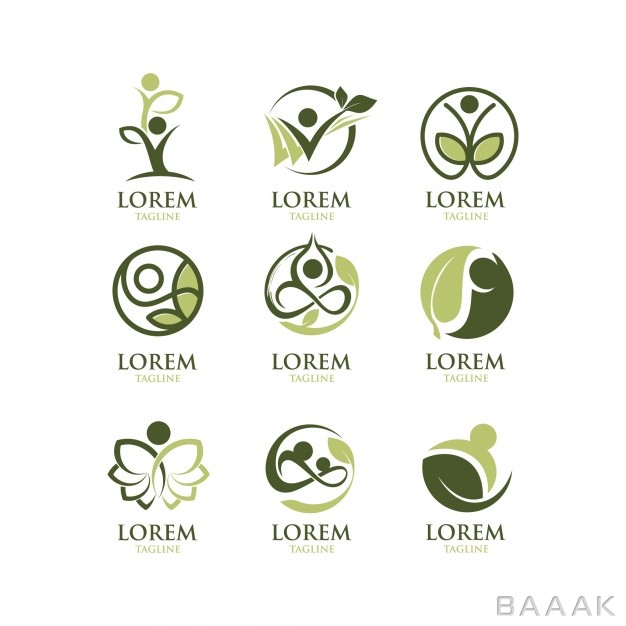 لوگو-زیبا-و-خاص-Ecological-logo-collection_1104444