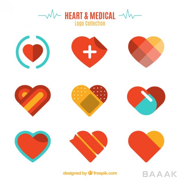 لوگو-مدرن-و-جذاب-Heart-medical-logo-collection_834725
