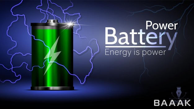 طرح-تبلیغاتی-باتری-سبز-رنگ-به-همراه-رعد-و-برق_822362585