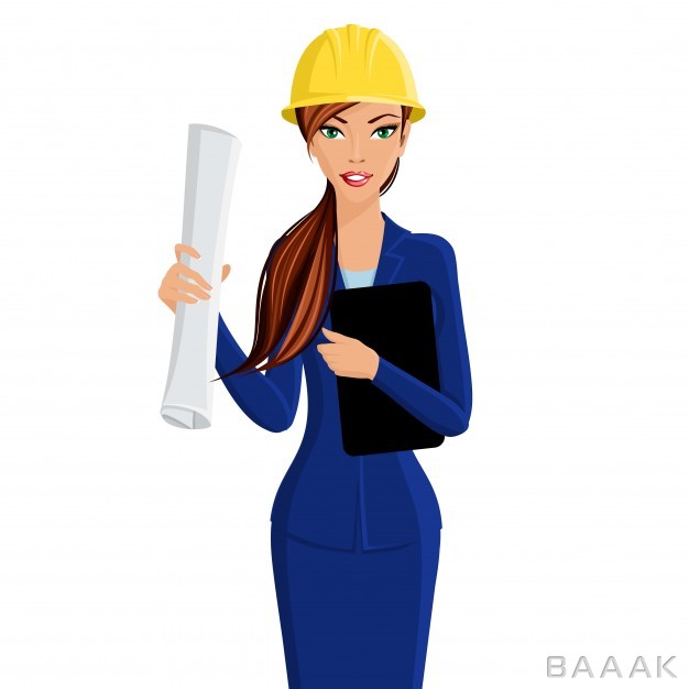 پس-زمینه-زیبا-و-جذاب-Beautiful-woman-business-lady-engineer-helmet-isolated-white-background-vector-illustration_257367062