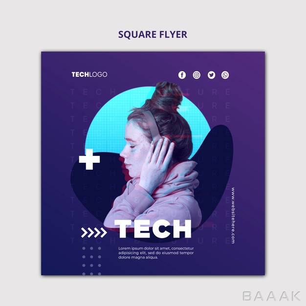 تراکت-جذاب-و-مدرن-Tech-future-square-flyer-concept-template_424322063
