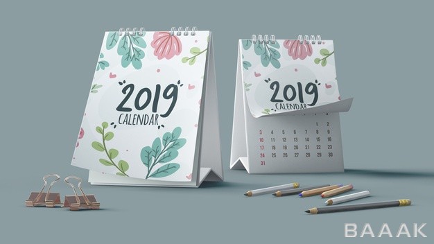 موکاپ-مدرن-و-خلاقانه-Decorative-calendar-mockup-with-pencils_828466361