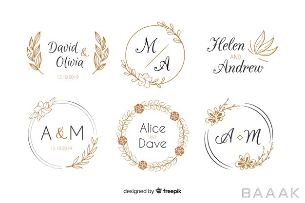 لوگو-جذاب-و-مدرن-Wedding-monogram-logos-template-collection_4956513