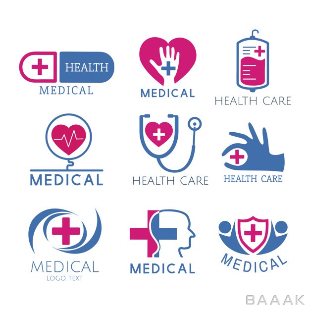 لوگو-زیبا-Medical-service-logos-vector-set_513345007