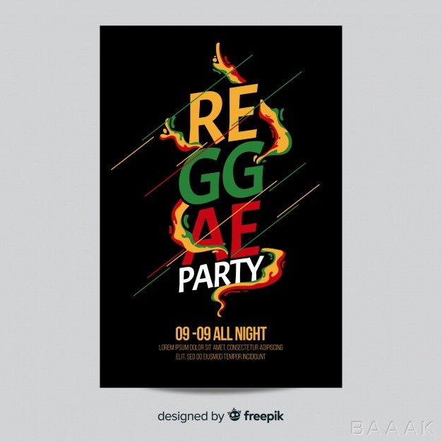 تراکت-خلاقانه-Reggae-party-flyer_147710197