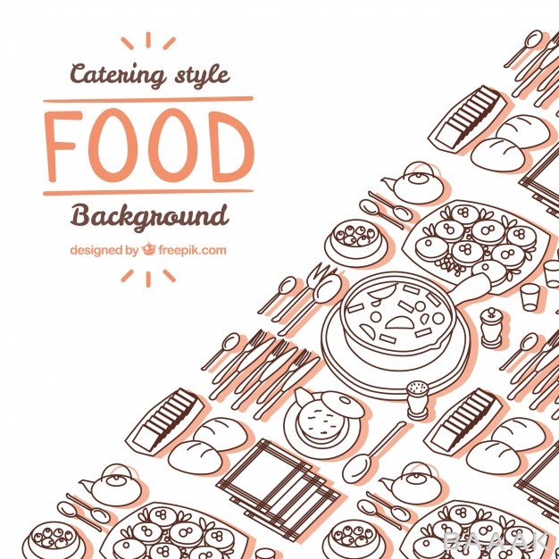 پس-زمینه-زیبا-و-خاص-Delicious-food-background-with-hand-drawn-style_857959144