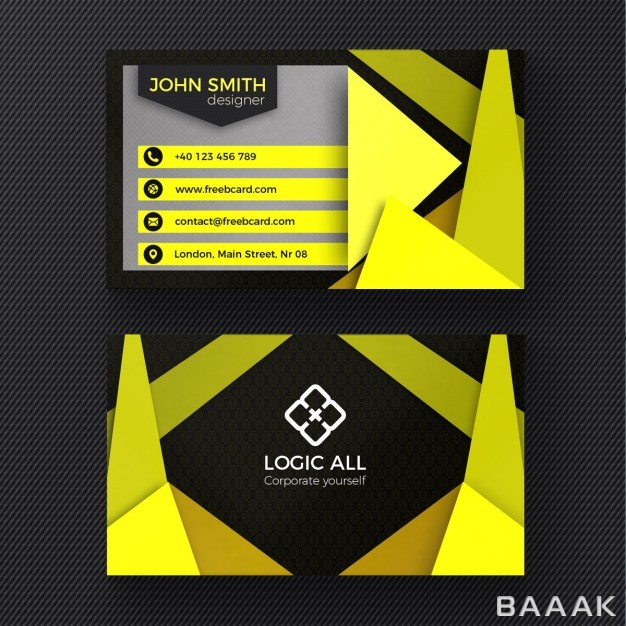 کارت-ویزیت-خاص-Yellow-modern-business-card_1016030
