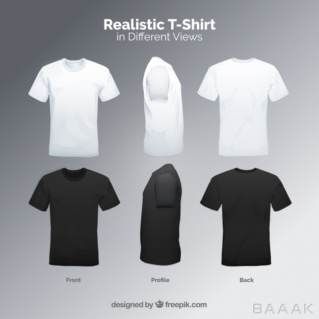 تی-شرت-های-مردانه-سفید-و-مشکی-از-نماهای-مختلف_450750735