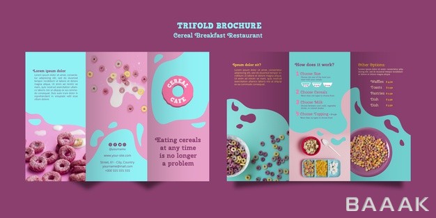 بروشور-زیبا-و-جذاب-Cereal-breakfast-restaurant-brochure_5872027