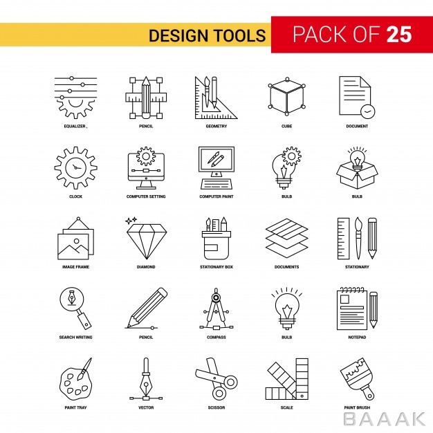 آیکون-خاص-و-مدرن-Design-tools-black-line-icon-25-business-outline-icon-set_466770170