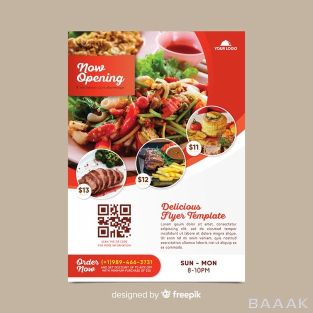 تراکت-پرکاربرد-Restaurant-flyer-template-with-photo_340622484