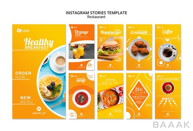 اینستاگرام-زیبا-و-جذاب-Restaurant-instagram-promotional-stories-template_961265219