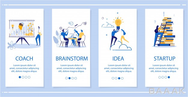 بنر-خاص-Set-coach-brainstorm-idea-startup-flat-banner_969774637
