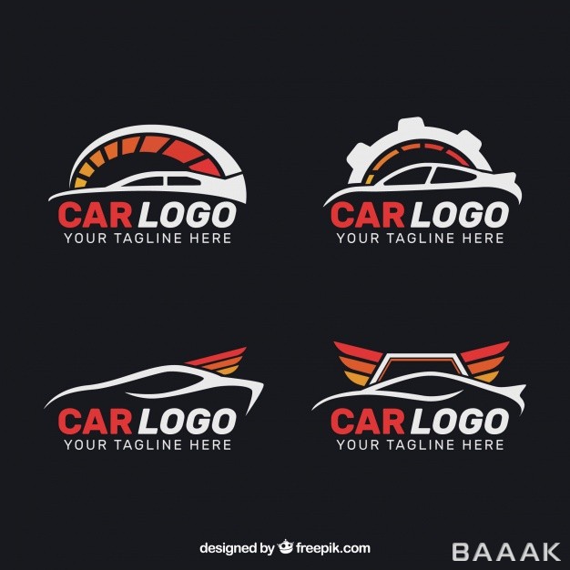 لوگو-زیبا-و-جذاب-Set-four-flat-car-logos-with-red-elements_986837326