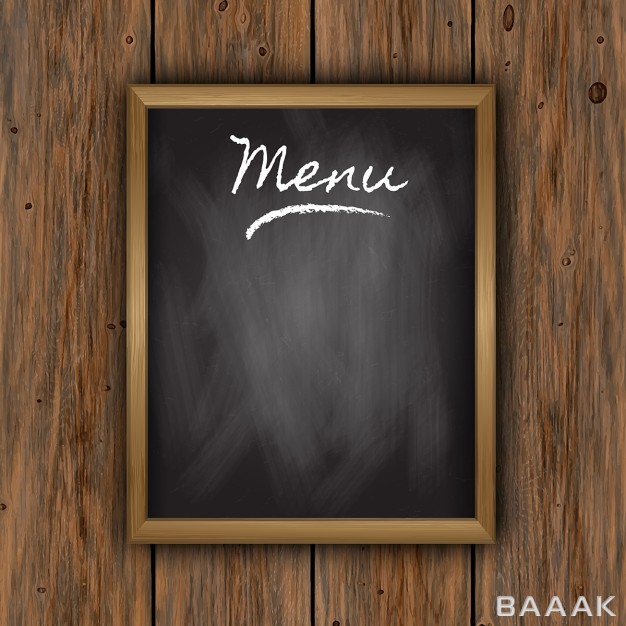 پس-زمینه-زیبا-و-جذاب-Chalkboard-menu-wooden-background_568351993