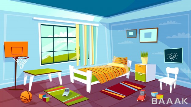 پس-زمینه-جذاب-و-مدرن-Child-room-kid-boy-bedroom-interior-background_131448232