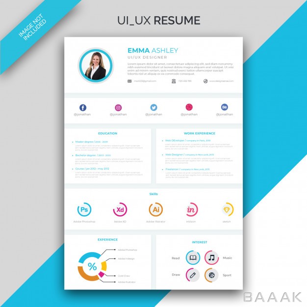 قالب-رزومه-خاص-Ui-ux-resume-cv-template_758494288