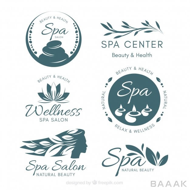 لوگو-خاص-Nice-spa-logotype-templates_2036979