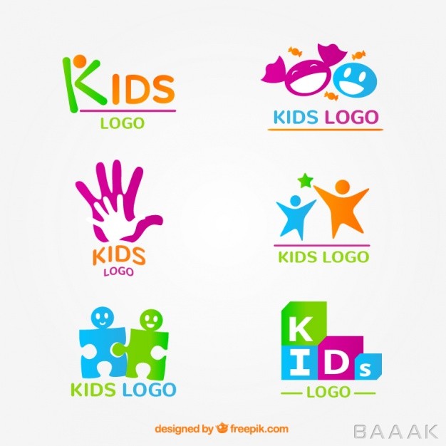 لوگو-مدرن-و-جذاب-Kid-logo-collection_992331