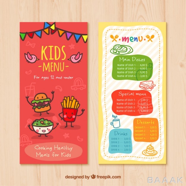 منو-خاص-Kids-menu-with-nice-food-drawings_473333057