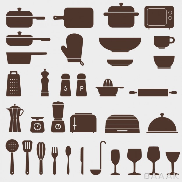 آیکون-پرکاربرد-Different-kitchen-icons_980502910