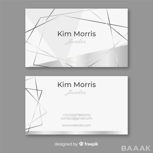 کارت-ویزیت-خلاقانه-Silver-lines-business-card_3829945
