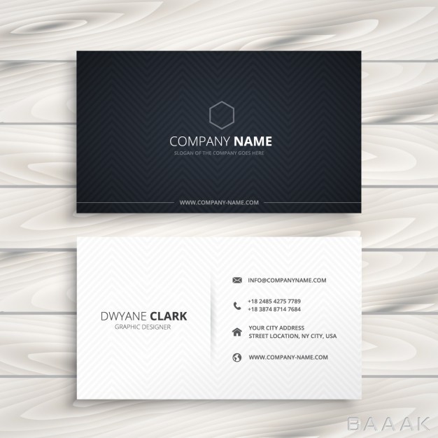 کارت-ویزیت-خلاقانه-Simple-business-card-black-white_436088603
