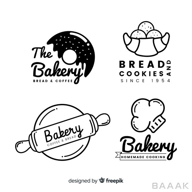 لوگو-خلاقانه-Line-art-bakery-logos_4176724