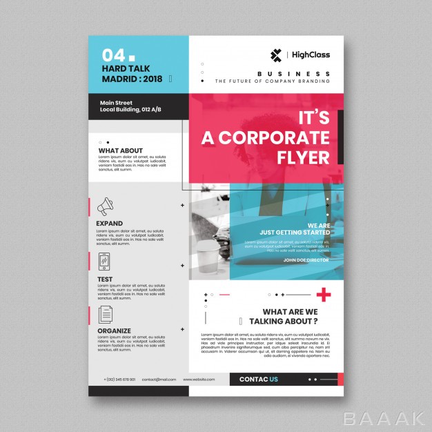 تراکت-خلاقانه-Minimal-corporate-flyer-template_431461692