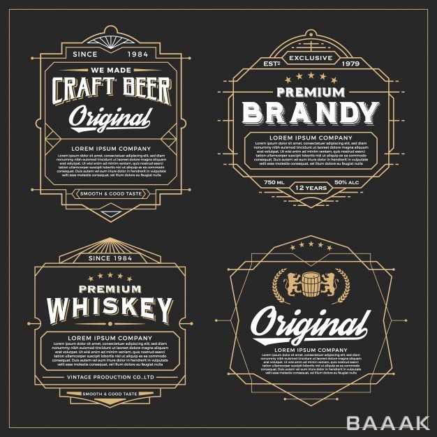 قاب-خلاقانه-Vintage-frame-design-labels-banner-sticker-other-design-suitable-whiskey-beer-premium-product_765077110