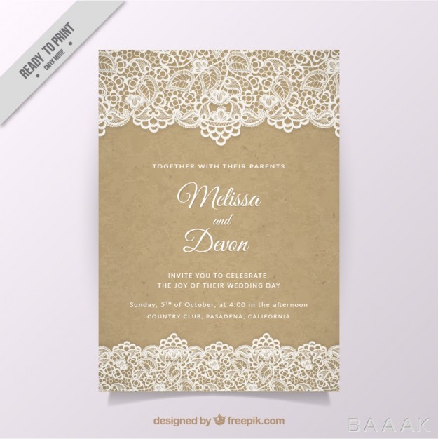 کارت-دعوت-پرکاربرد-Vintage-wedding-invitation-with-lace_928042388