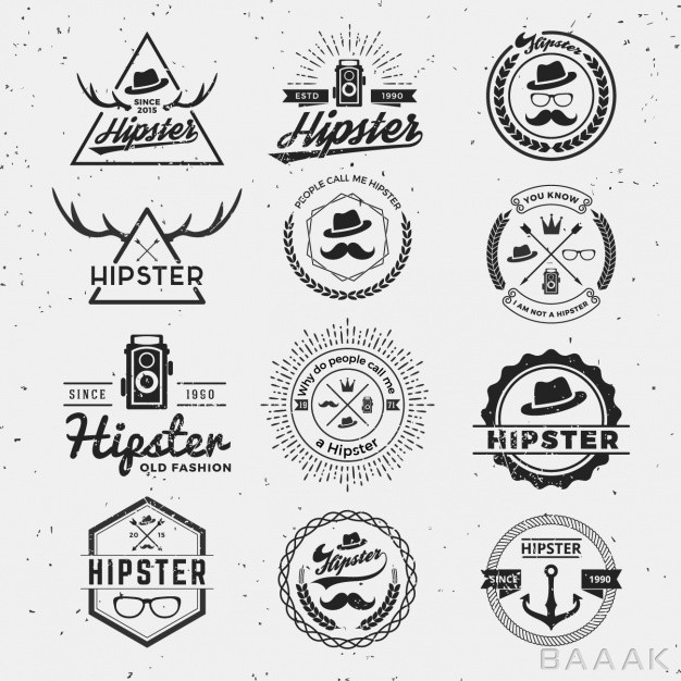 لوگو-جذاب-و-مدرن-Hipster-logos-collection_945645