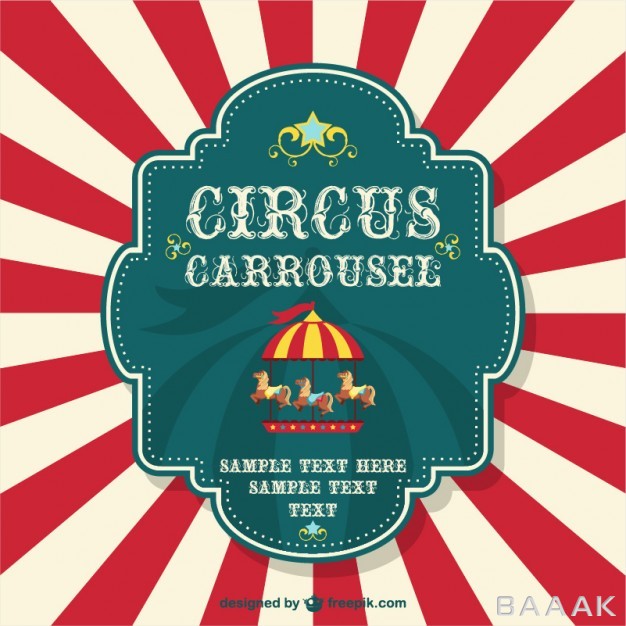 پوستر-مدرن-و-جذاب-Circus-carrousel-poster-with-red-sunburst_145016900