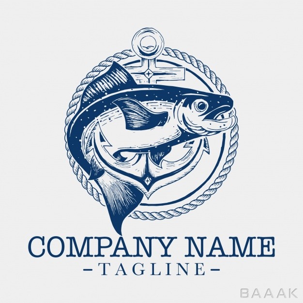 لوگو-زیبا-و-جذاب-Fish-logo-template_1075835