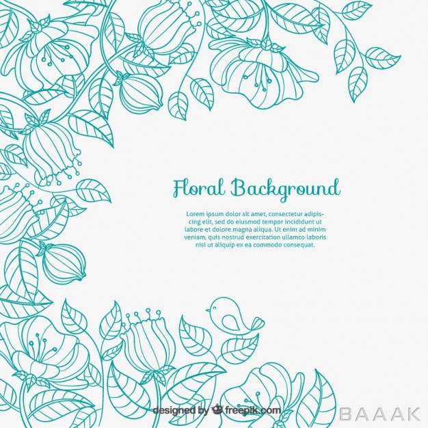 پس-زمینه-زیبا-Sketchy-floral-background_823670295