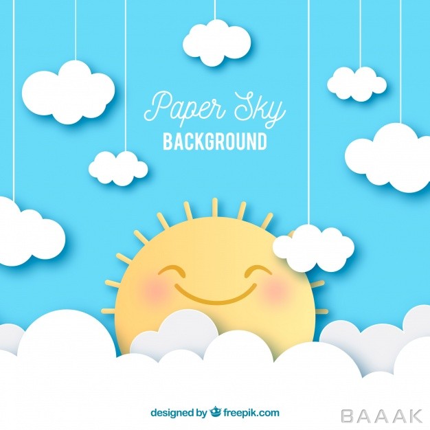 پس-زمینه-زیبا-و-جذاب-Sky-with-clouds-cute-sun-background-paper-texture_273780073