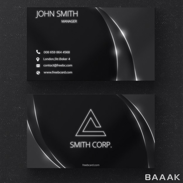 کارت-ویزیت-مدرن-و-جذاب-Black-business-card-with-glossy-lines_795856132