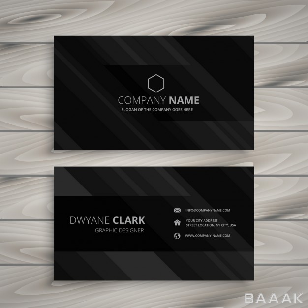 کارت-ویزیت-پرکاربرد-Black-business-card-with-grey-stripes_901348